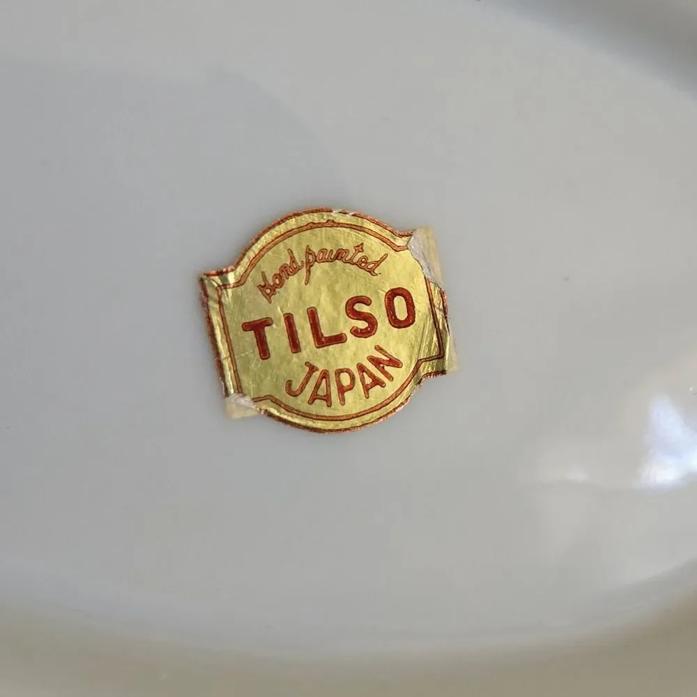 Vintage Floral Cottagecore Romantic Style Ceramic Tray By Tilso Japan